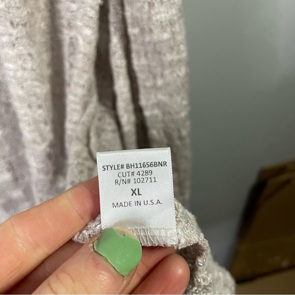 Olivia Moon Cream Knit Loose Fit Business Casual Cardigan Sweater Size XL